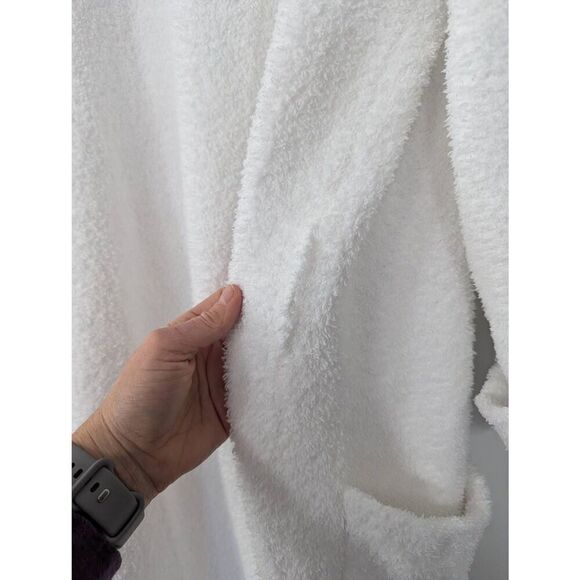 Pottery Barn Plush Robe women's size XL white long pockets teddy bath time sleep - Picture 10 of 10